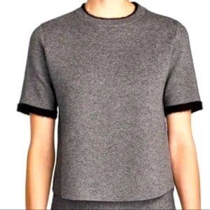 ZARA KNIT BLACK GRAY CROP TOP SIZE Medium